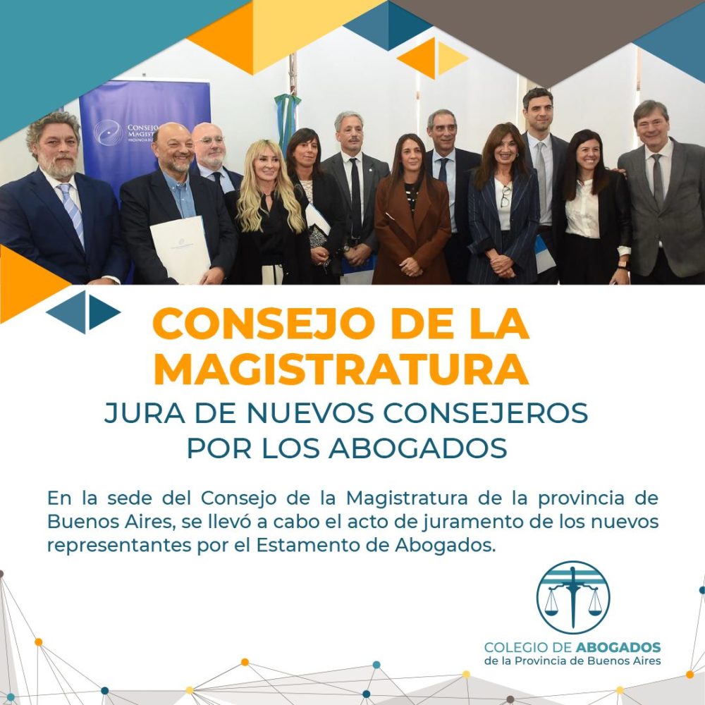 CONSEJO DE LA MAGISTRATURA - JURA DE NUEVOS CONSEJEROS POR LOS ABOGADOS